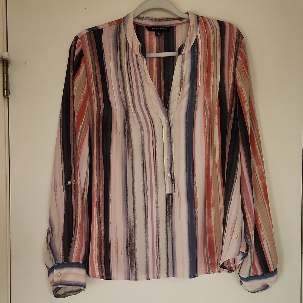 Zac & Rachel Multicolor Striped Blouse